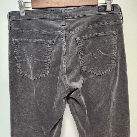 AG Adriano Goldschmied Corduroy Pants Size 30R Gray Stevie Ankle Slim Straight - Picture 7 of 14